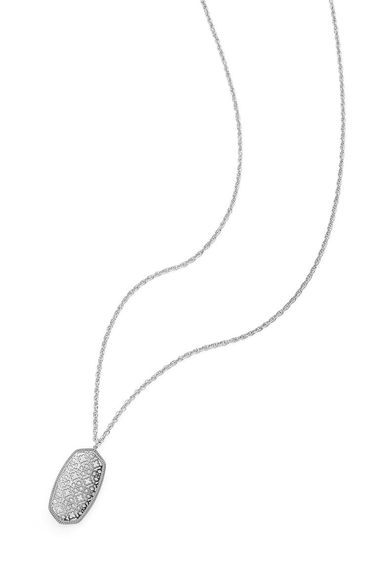 Rae Long Filigree Pendant Necklace, Alternate, color, SILVER FILIGREE