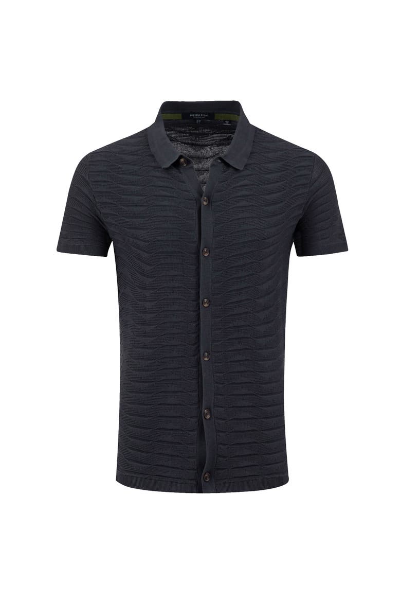 Tod Short Sleeve Knitted Polo Shirt, Alternate, color, Navy