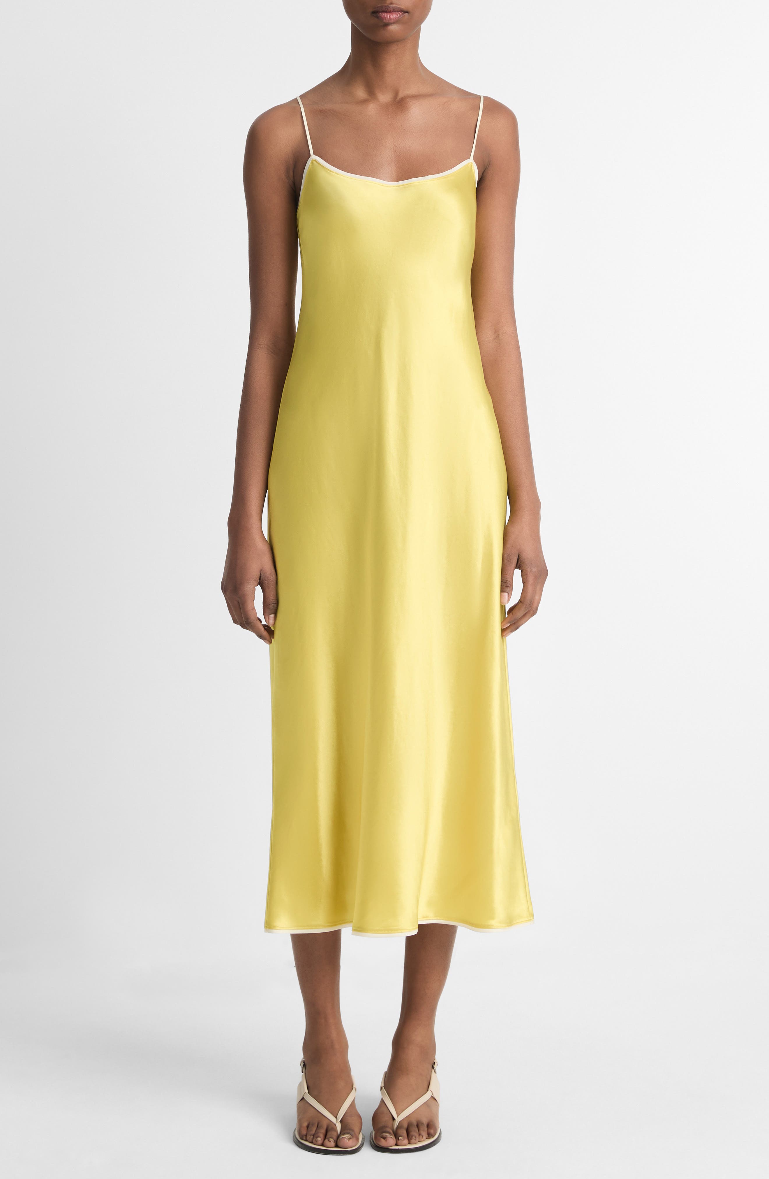 Vince Tipped Satin Slipdress