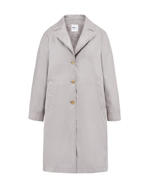 Jane Post Rain Duster In Warm Grey