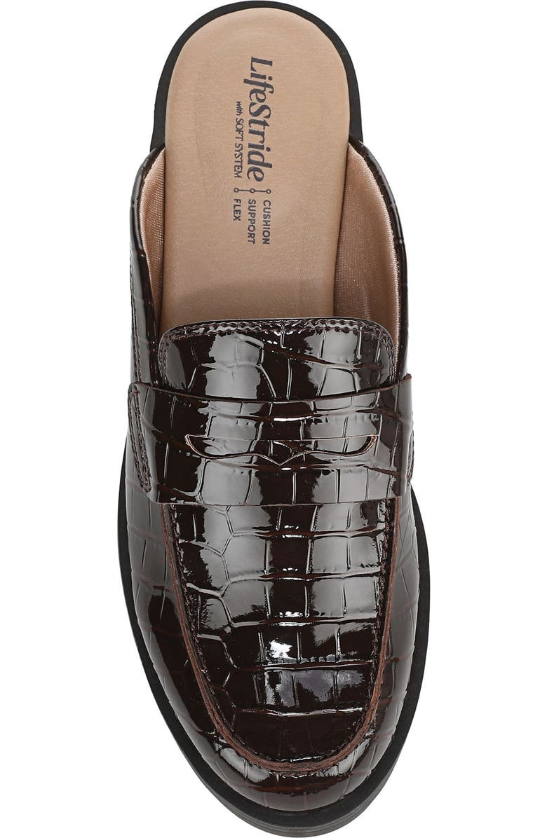 LifeStride London Penny Strap Mule, Alternate, color, Dark Chocolate