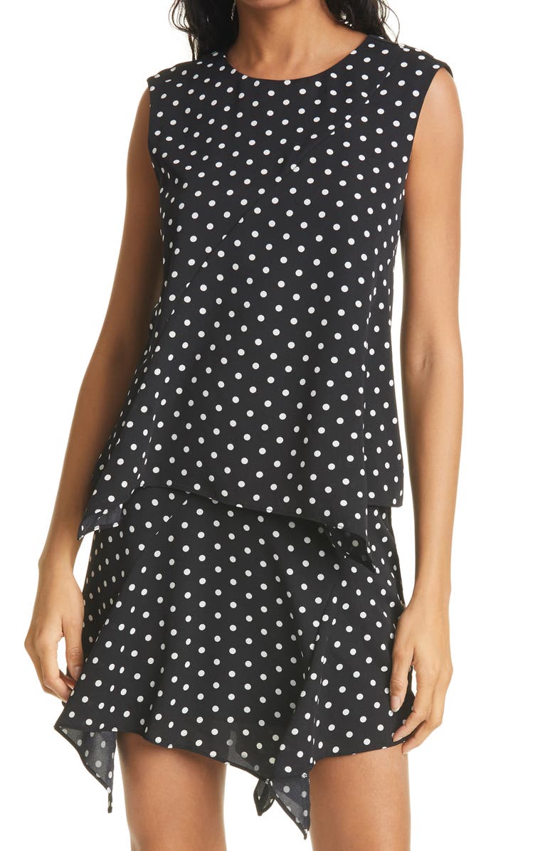 Milly Leslie Small Dot Sleeveless Top, Main, color, 