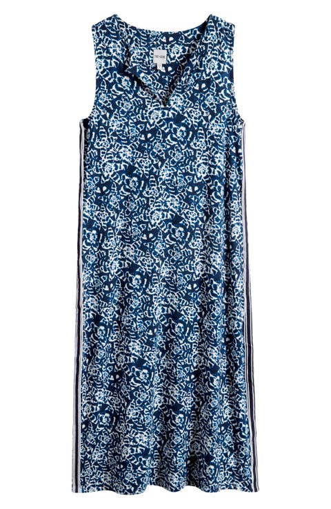 Cora Shibori Lilies Midi Dress