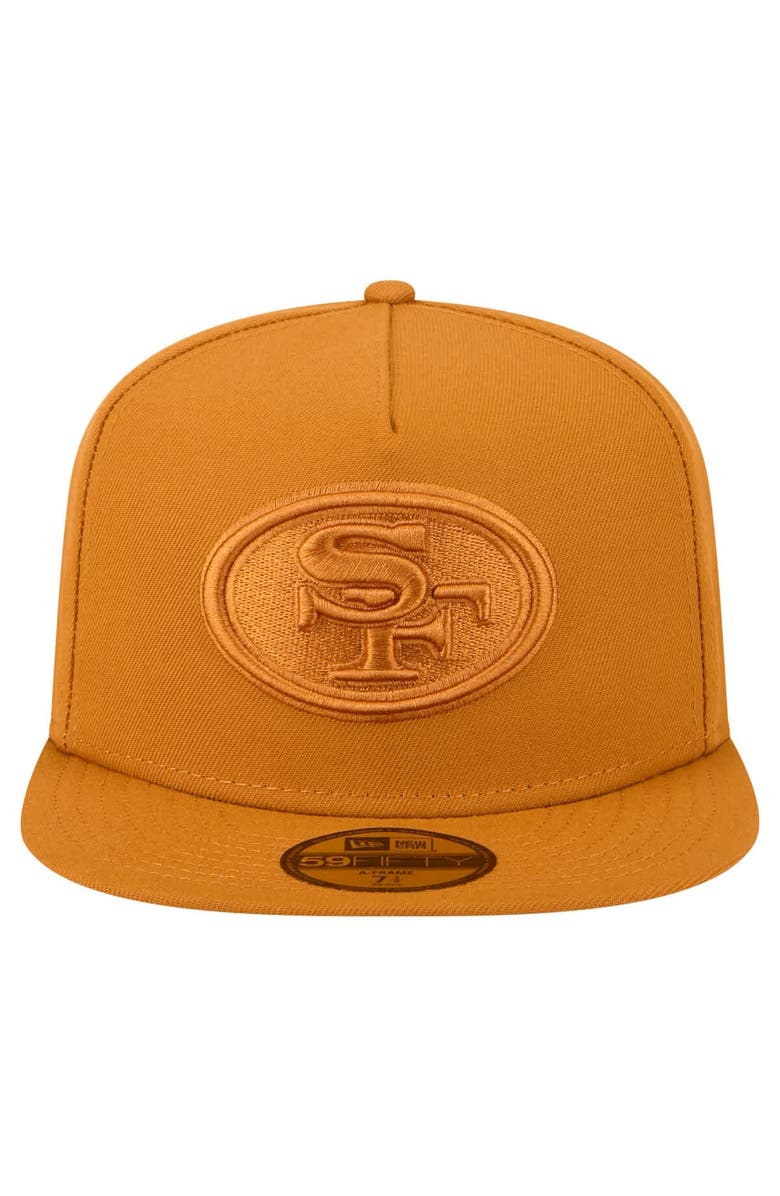 New Era Men's New Era  Brown San Francisco 49ers Color Pack A-Frame 59FIFTY Fitted Hat, Alternate, color, Brown