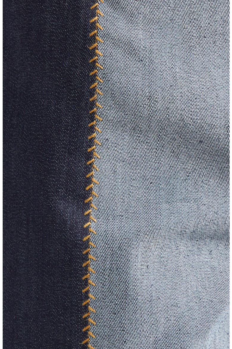 Francine Contrast Wide Leg Jeans, Alternate, color, INDIGO
