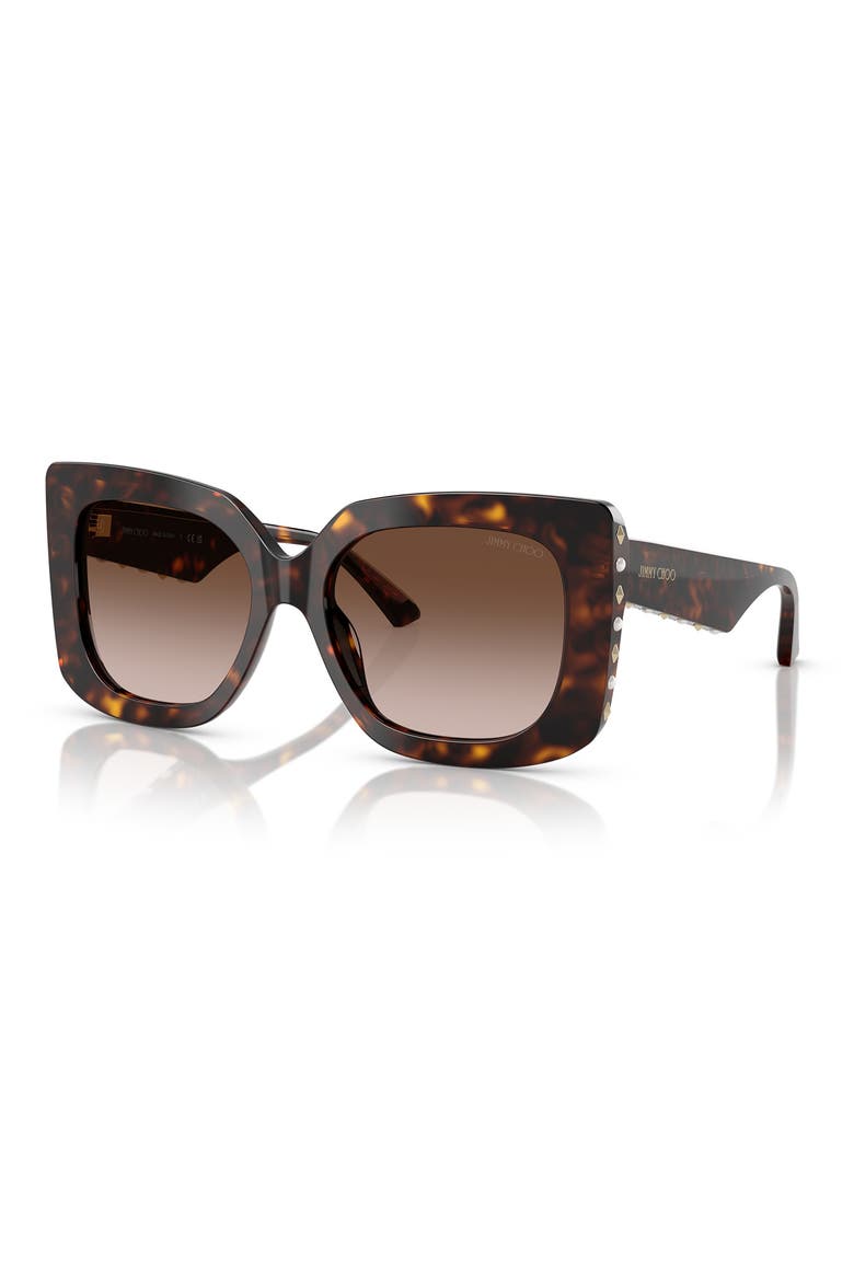 54mm Butterfly Sunglasses, Alternate, color, HAVANA