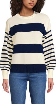 Lands' End Drifter Jersey Crewneck Sweater