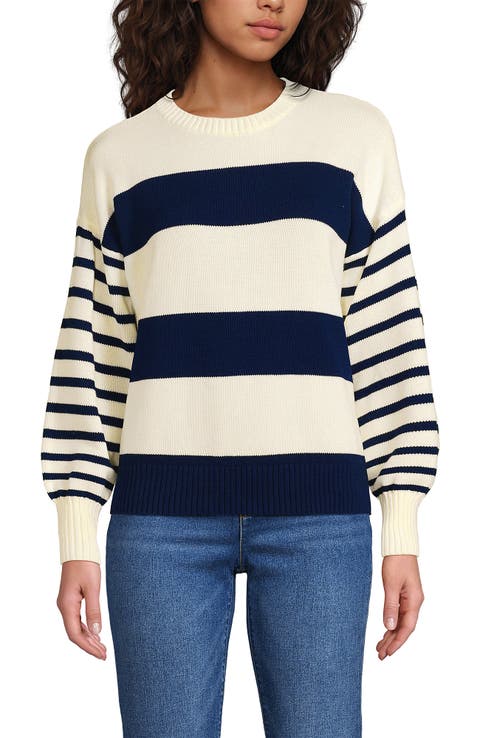 Lands' End Drifter Jersey Crewneck Sweater