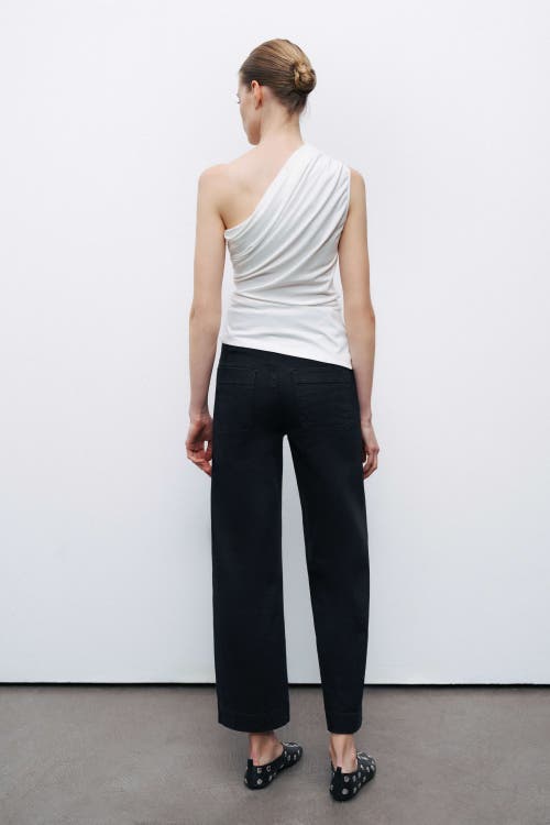 Shop Nocturne Shirred Detailed Blouse In Ivory