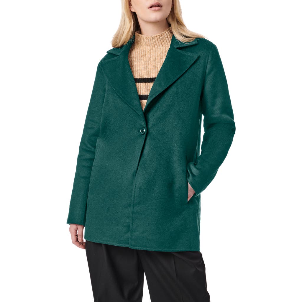 Bernardo Double Face Single Breasted Jacket In Green