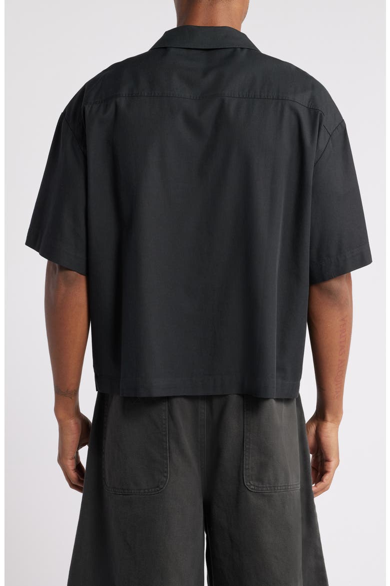 Boxy Camp Shirt, Alternate, color, COAL