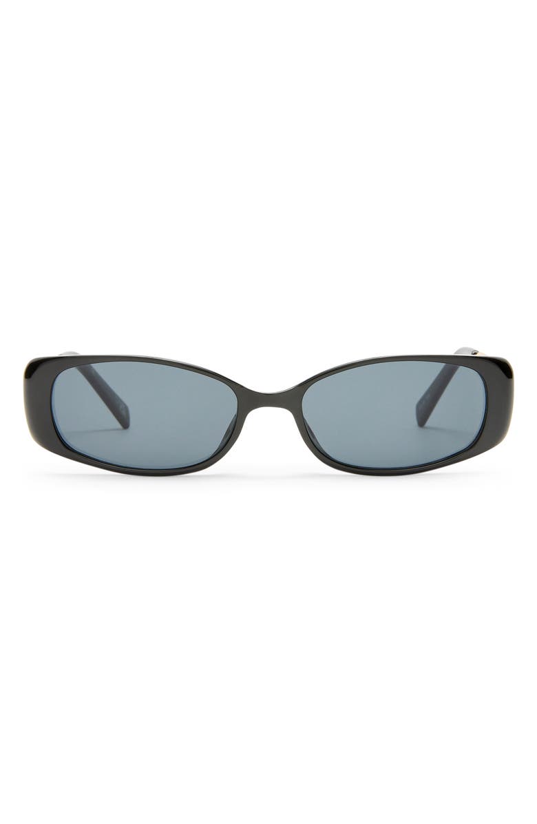 Le Specs Lil' Starlight 54mm Rectangular Sunglasses, Main, color, Black/Smoke Mono