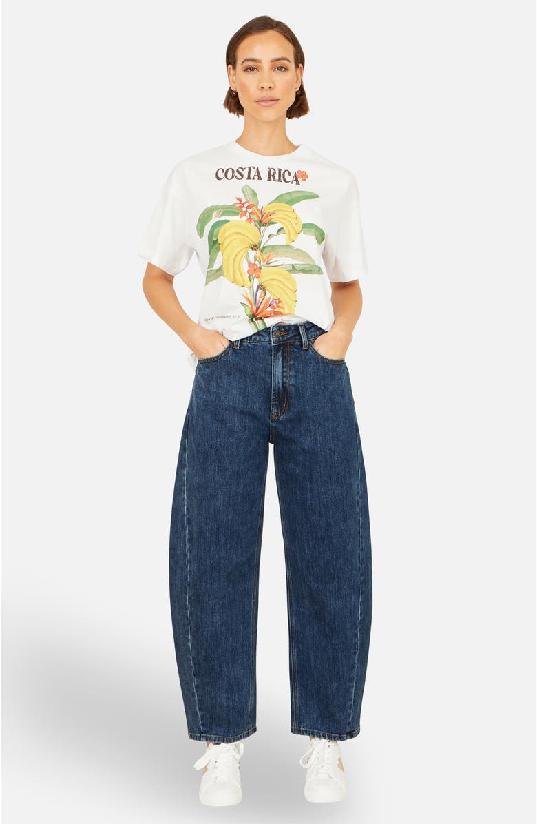 Yumi Denim Barrel Relaxed Fit Jeans, Alternate, color, Blue