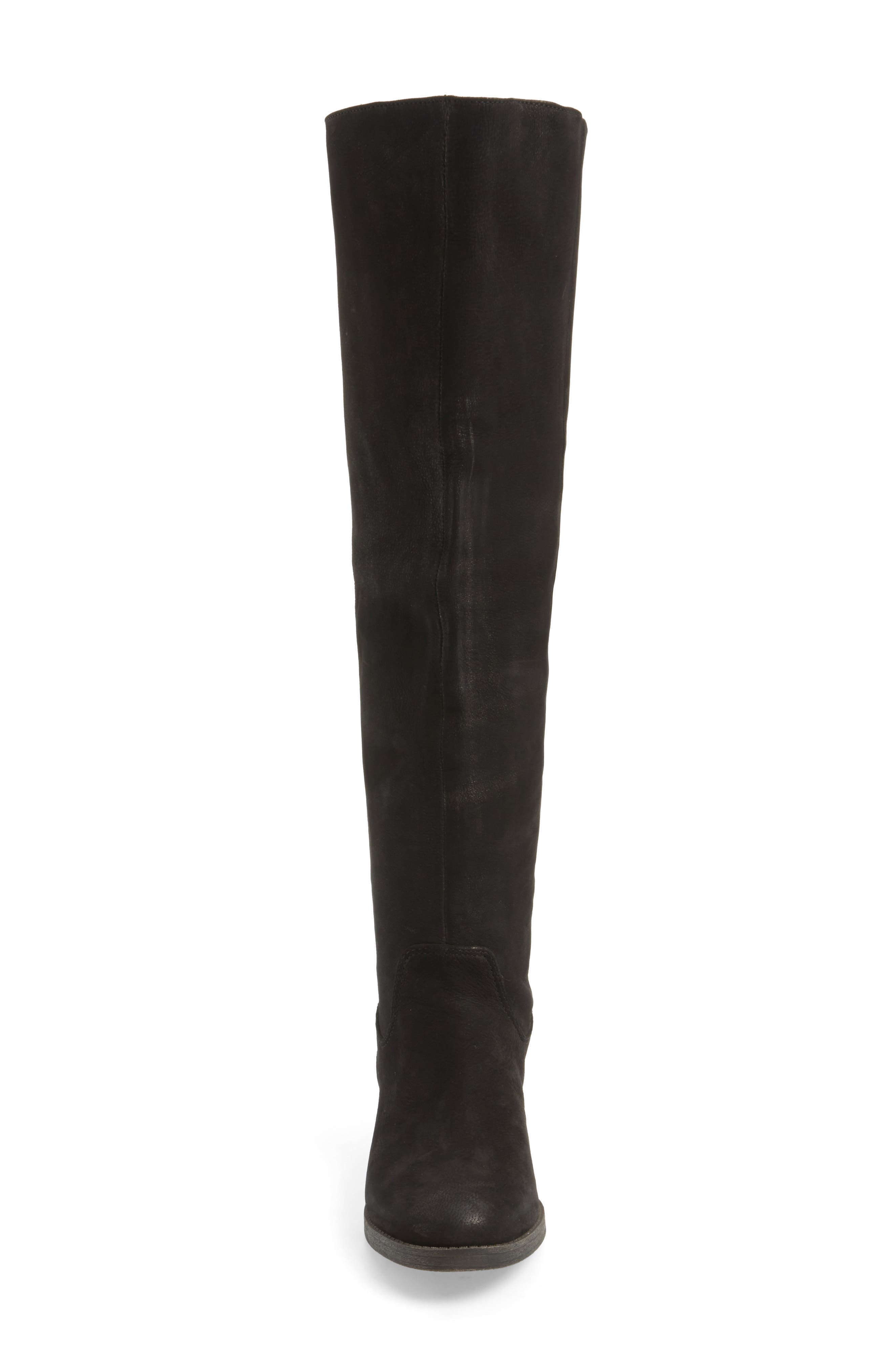 'Andie' Over the Knee Boot, Alternate, color, BLACK NUBUCK LEATHER