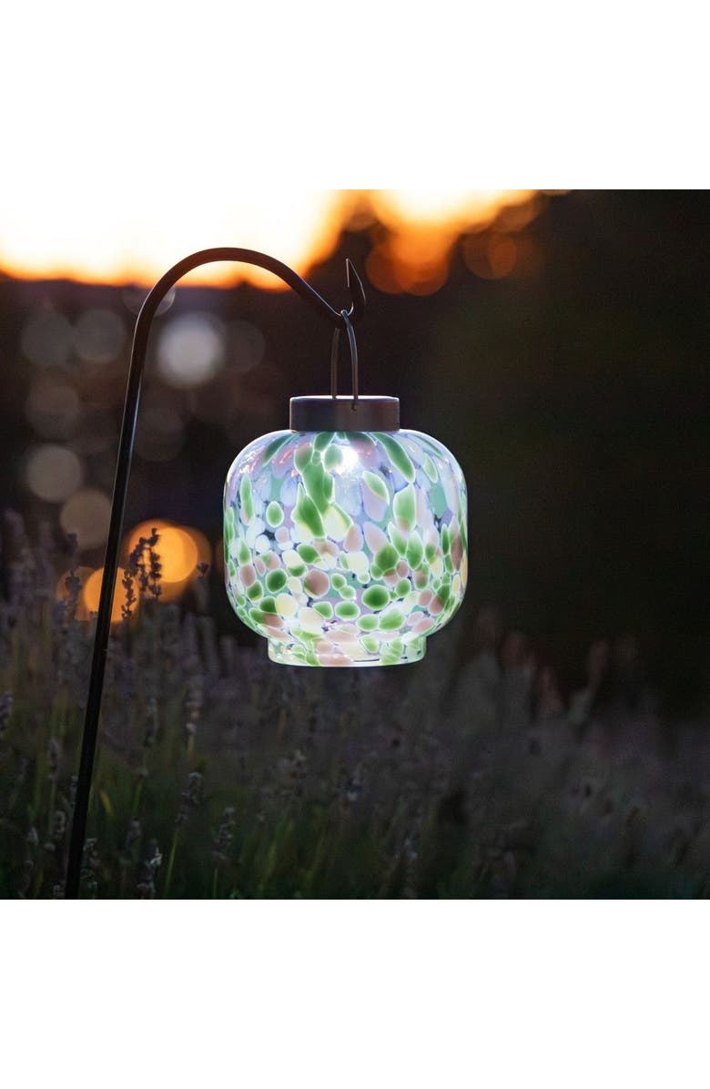 Allsop Home & Garden Cabin Solar Lantern Handblown Glass, Alternate, color, Summer Garden
