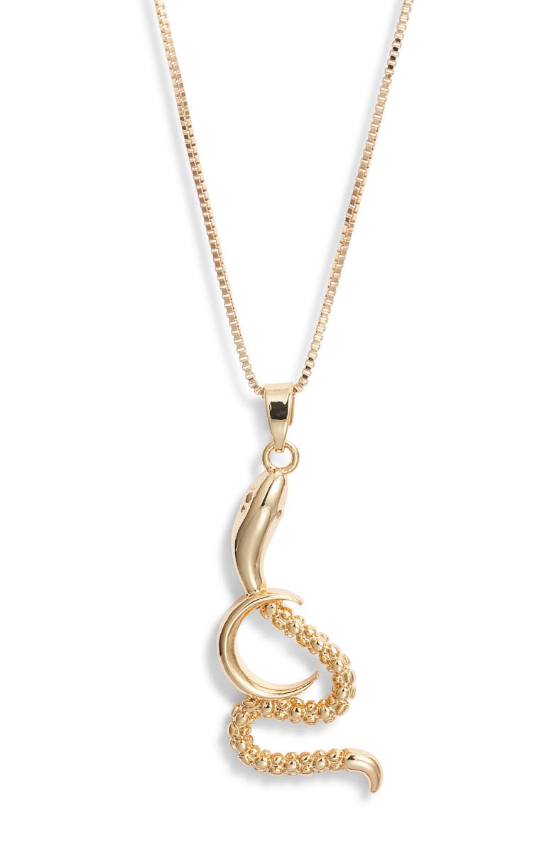 Child of Wild Nyassa Crescent Snake Necklace, Main, color, 