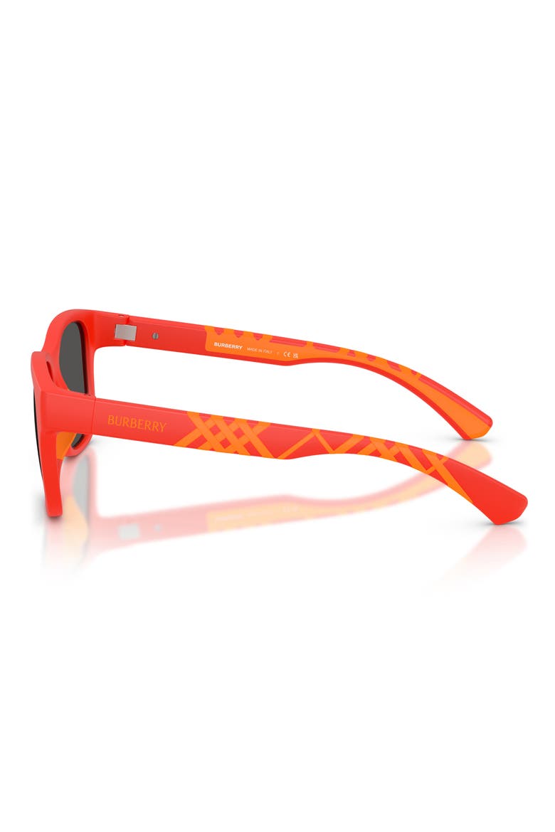 Kids' 50mm Square Sunglasses, Alternate, color, MATTE RED / DARK GREY