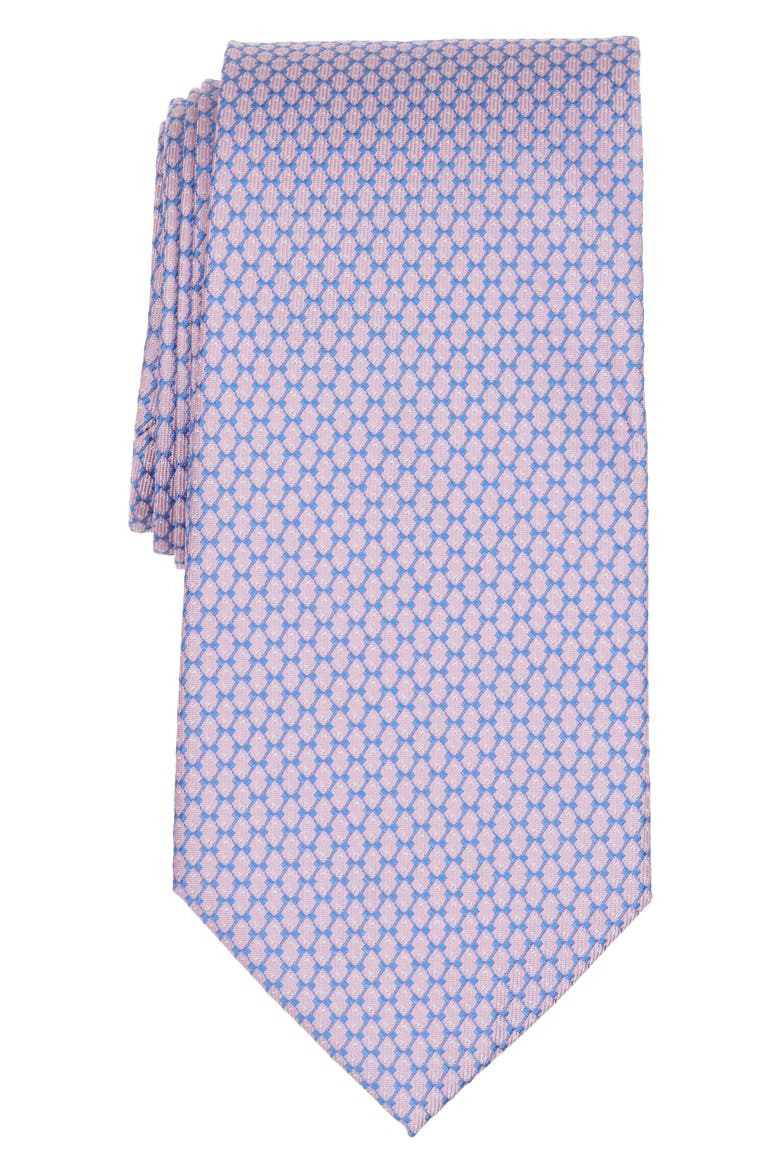 Geo Neat Silk Blend Tie, Main, color, PINK