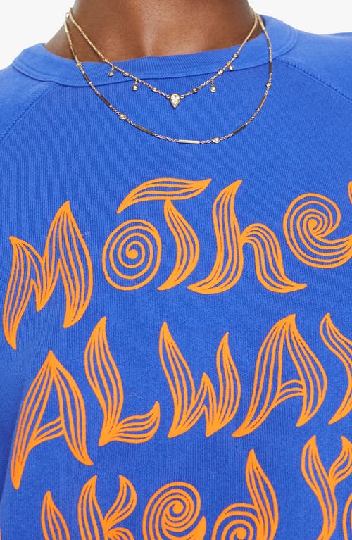 Mother The Biggie Concert Patch Sweatshirt In Blue