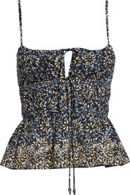 Ulla Johnson Anya Smocked Peplum Camisole