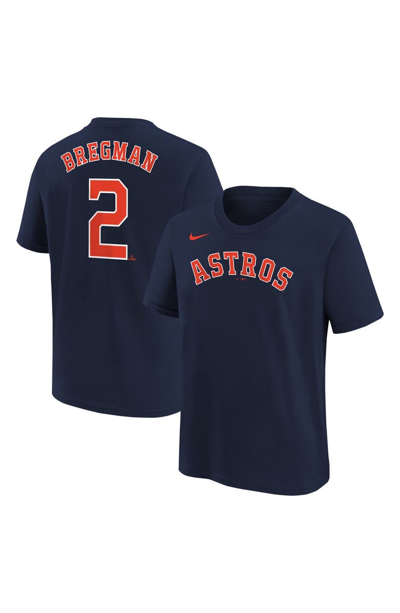 Nike Youth Nike Alex Bregman Navy Houston Astros Home Player Name & Number T-Shirt, Main, color, 