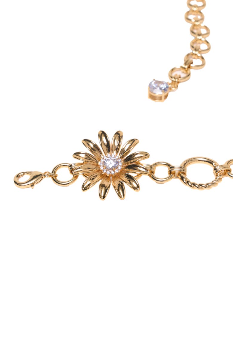 maje Chain belt with flowers, Alternate, color, Gold