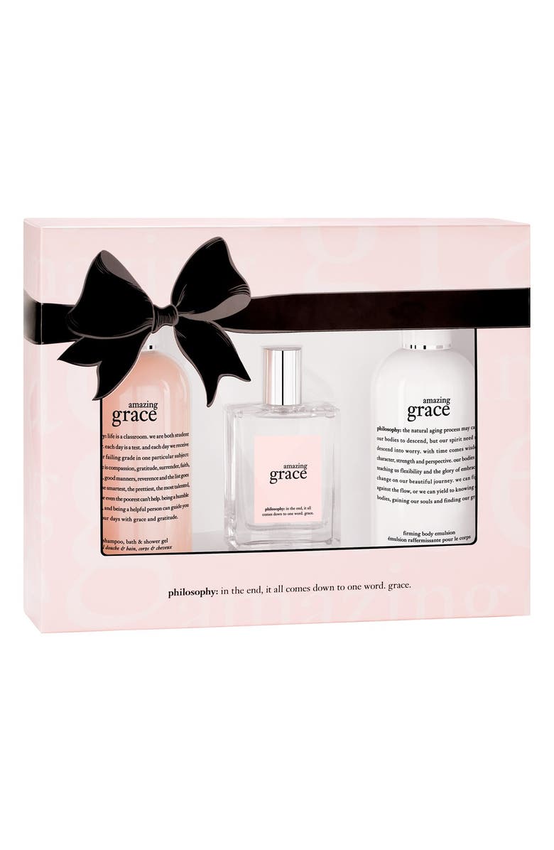 philosophy 'amazing grace' eau de toilette layering set, Main, color,