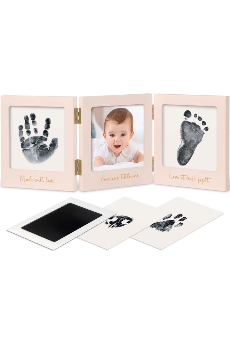 Fond Clean Touch Inkless Hand and Footprint Frame, Main, color, Petal Pink/Gold