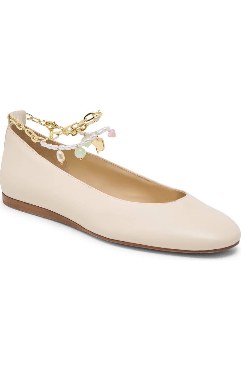 Dolce Vita Baiden Ankle Strap Flat, Main, color, Bone Leather