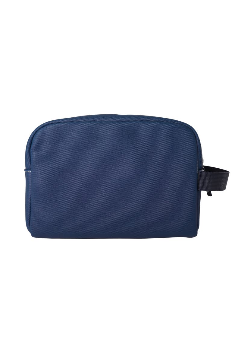 Woven Dopp Kit for Men, Solid Toiletry Bag with Top Zip and Front Pocket, Alternate, color, Navy