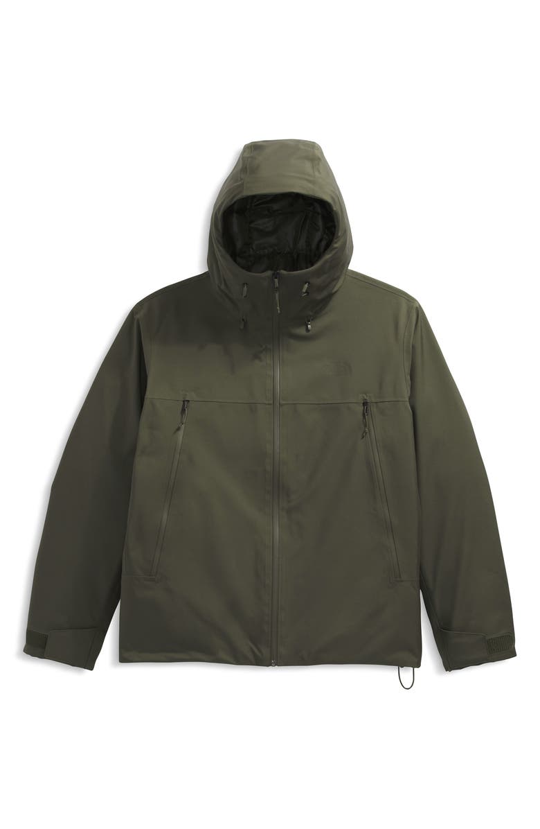 The North Face Mountain Range Waterproof Down Jacket, Alternate, color, New Taupe Green