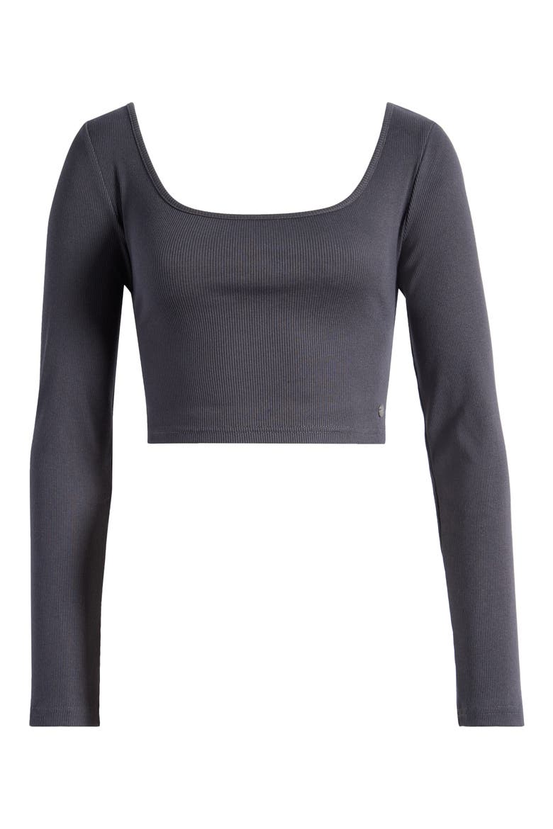 Good Keepsake Long Sleeve Crop Top, Alternate, color, PHANTOM