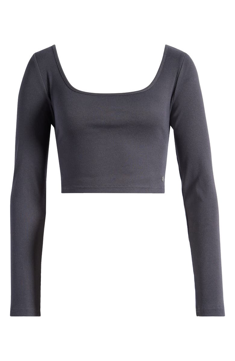 Roxy Good Keepsake Long Sleeve Crop Top, Alternate, color, Phantom