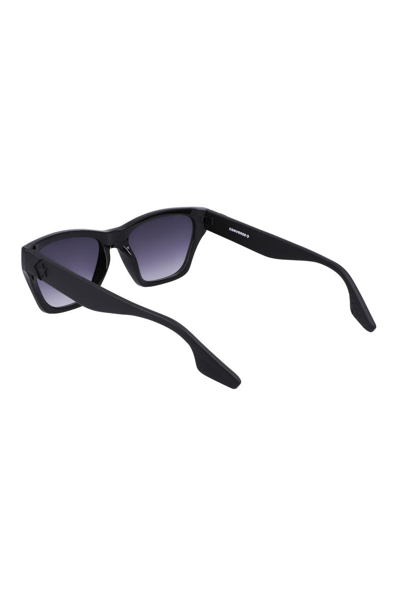 Recraft 54mm Gradient Cat Eye Sunglasses, Alternate, color, BLACK
