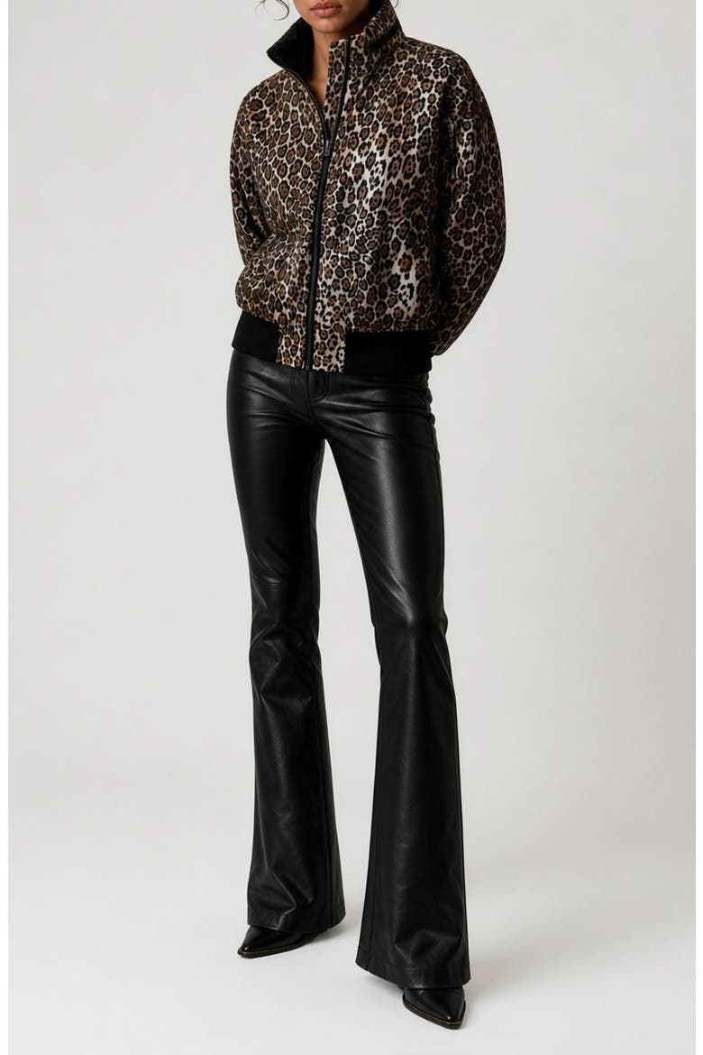 Zaylee Leopard Printed Bomber Jacket, Alternate, color, BLACK LEOPARD