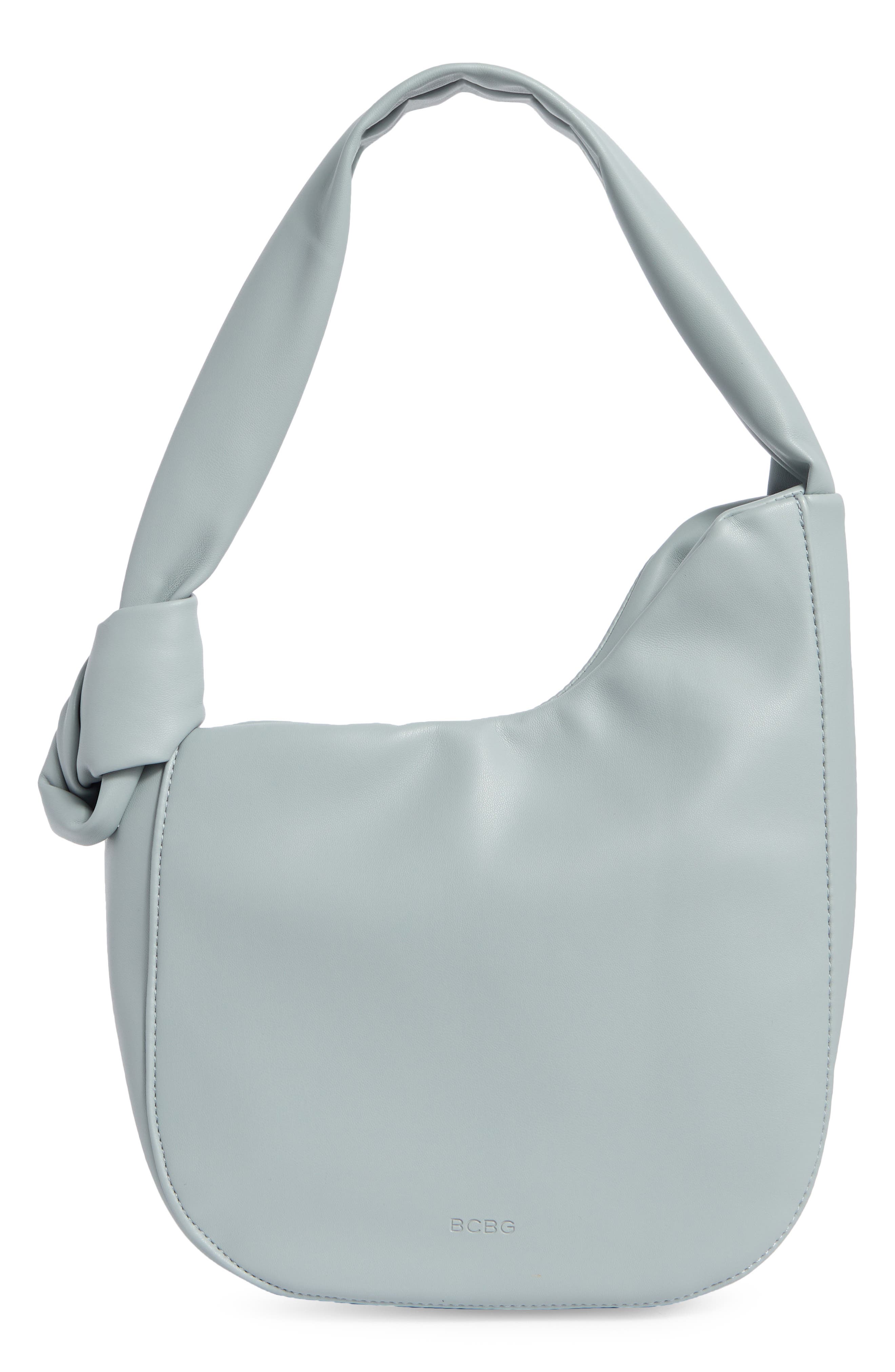 BCBG Asymmetric Knot Shoulder Bag, Alternate, color, Moody Blue