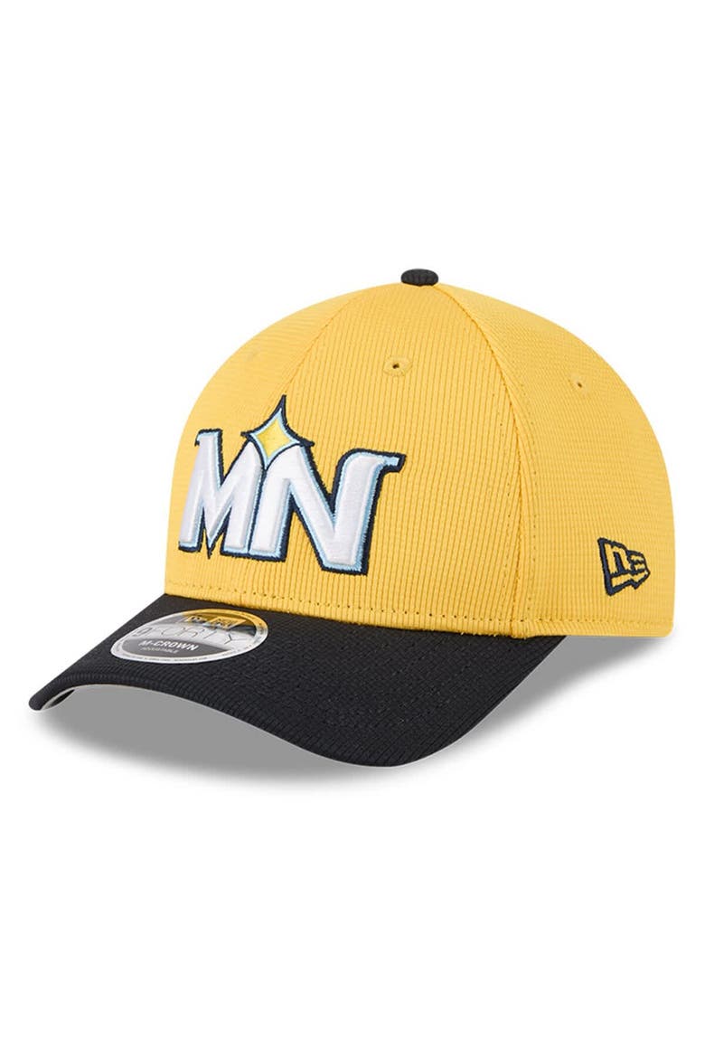 Men's New Era Yellow/Black Minnesota Twins City Connect Batting Practice 9FORTY M-Crown Adjustable Hat, Main, color, Yellow