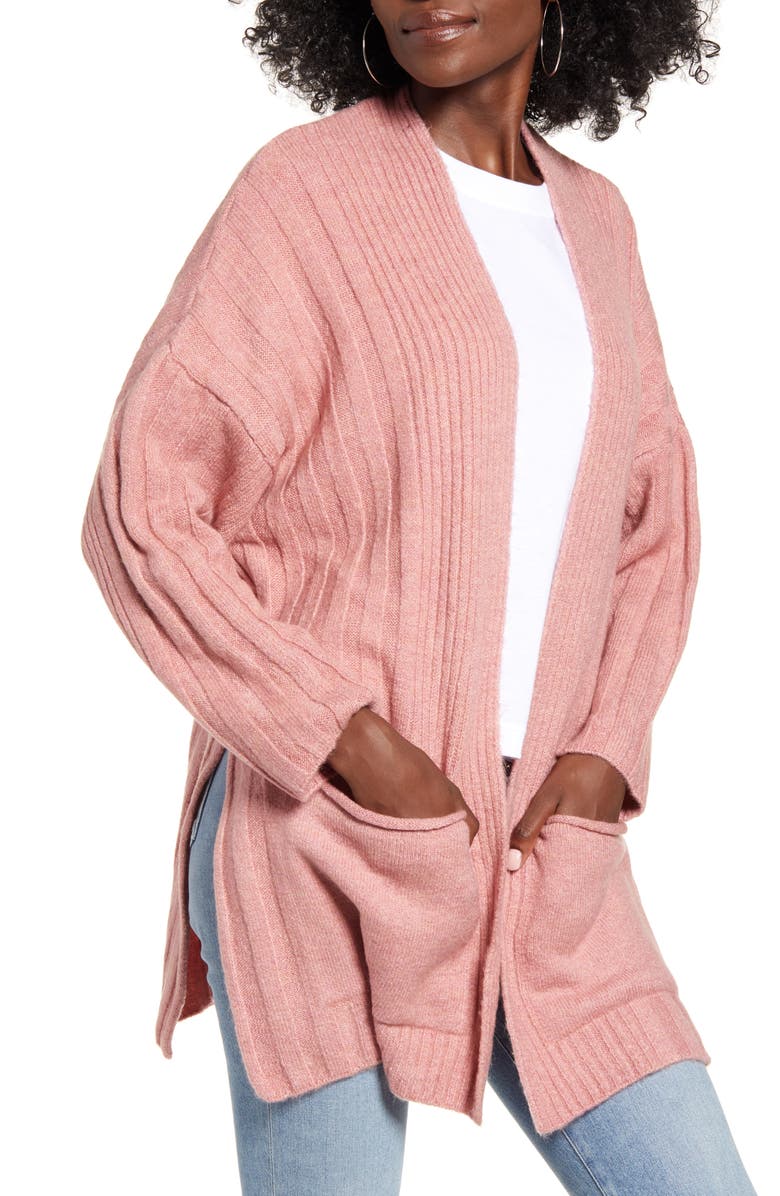 Topshop Long Cardigan, Main, color, 