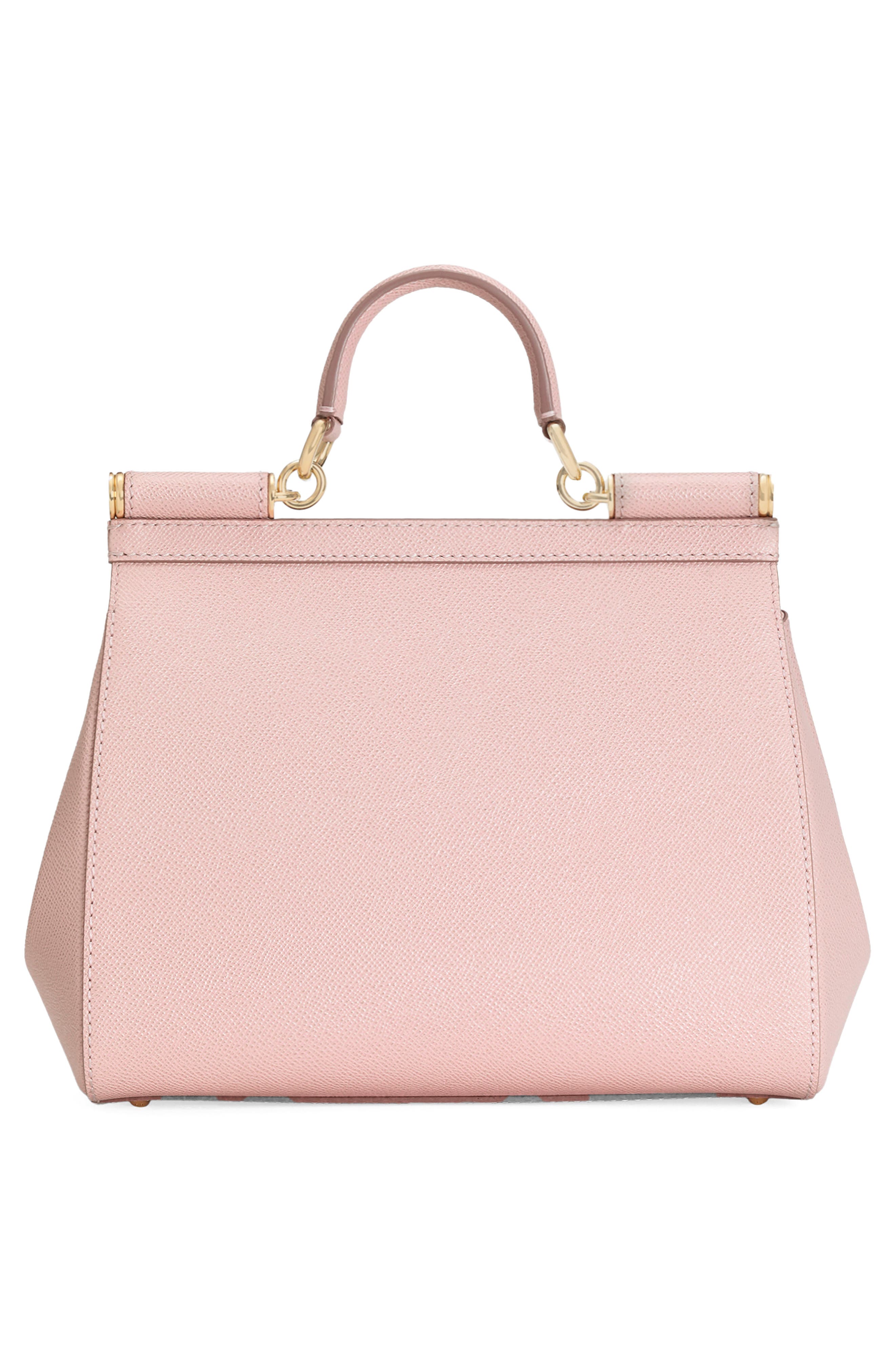Sicily Leather Top Handle Bag, Alternate, color, LIGHT PINK