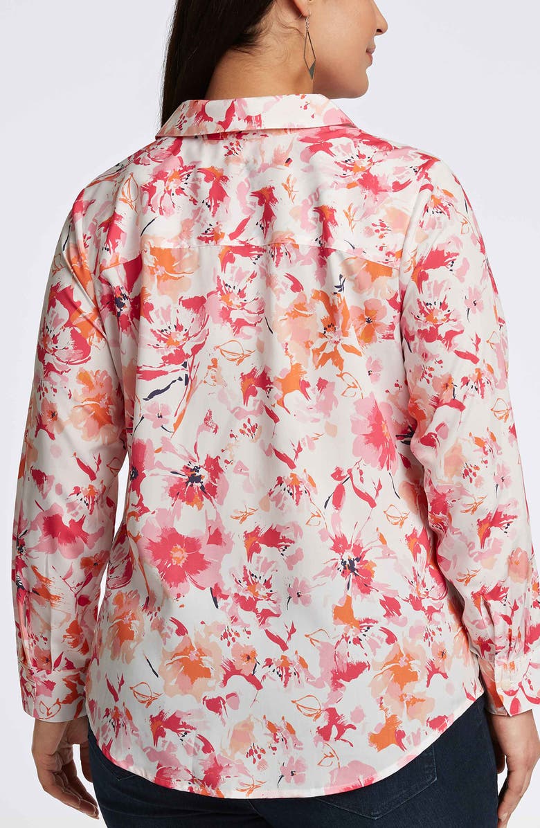 Foxcroft Mary Floral Cotton Button-Up Shirt, Alternate, color,