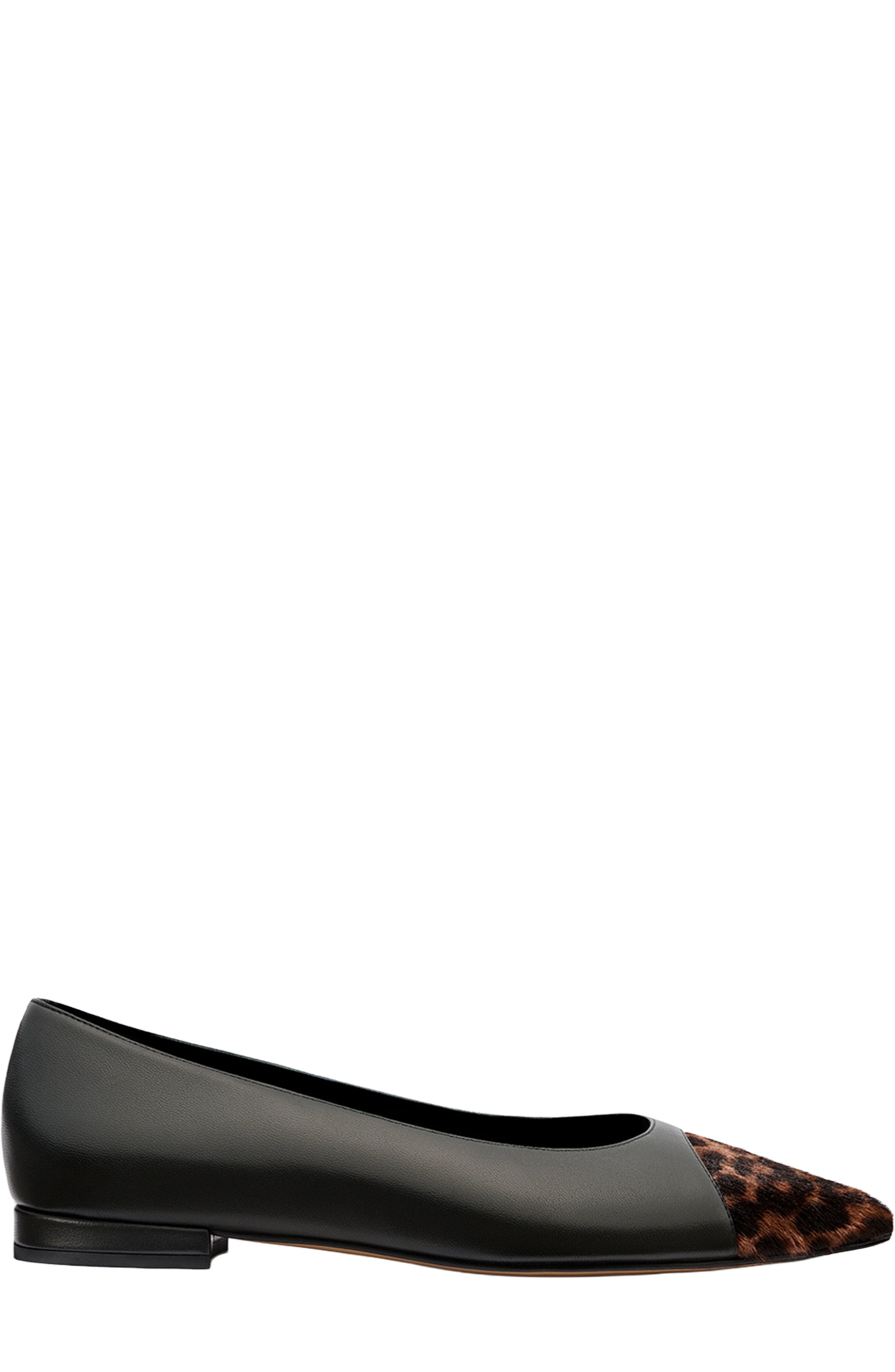 The Alba Flats, Main, color, Black Nappa Leopard Haircalf