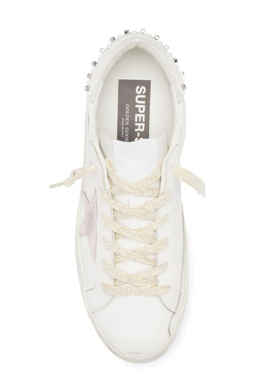 Golden Goose Super-star Low Top Sneaker In White/pink