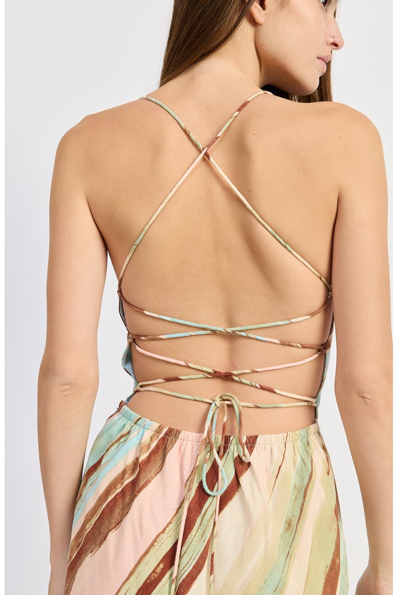 Lana Stripe Maxi Sundress, Alternate, color, BLUSH BROWN BLUE