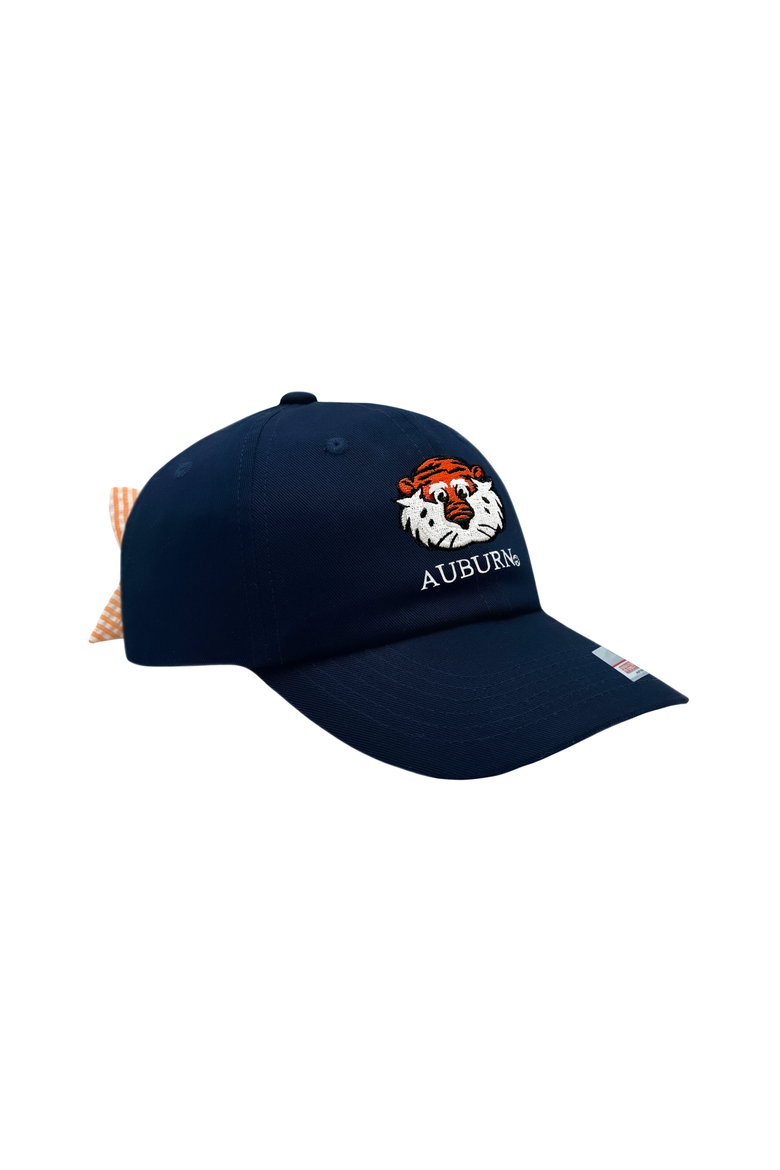 Auburn Tigers Aubie Bow Baseball Hat, Main, color, Navy Blue