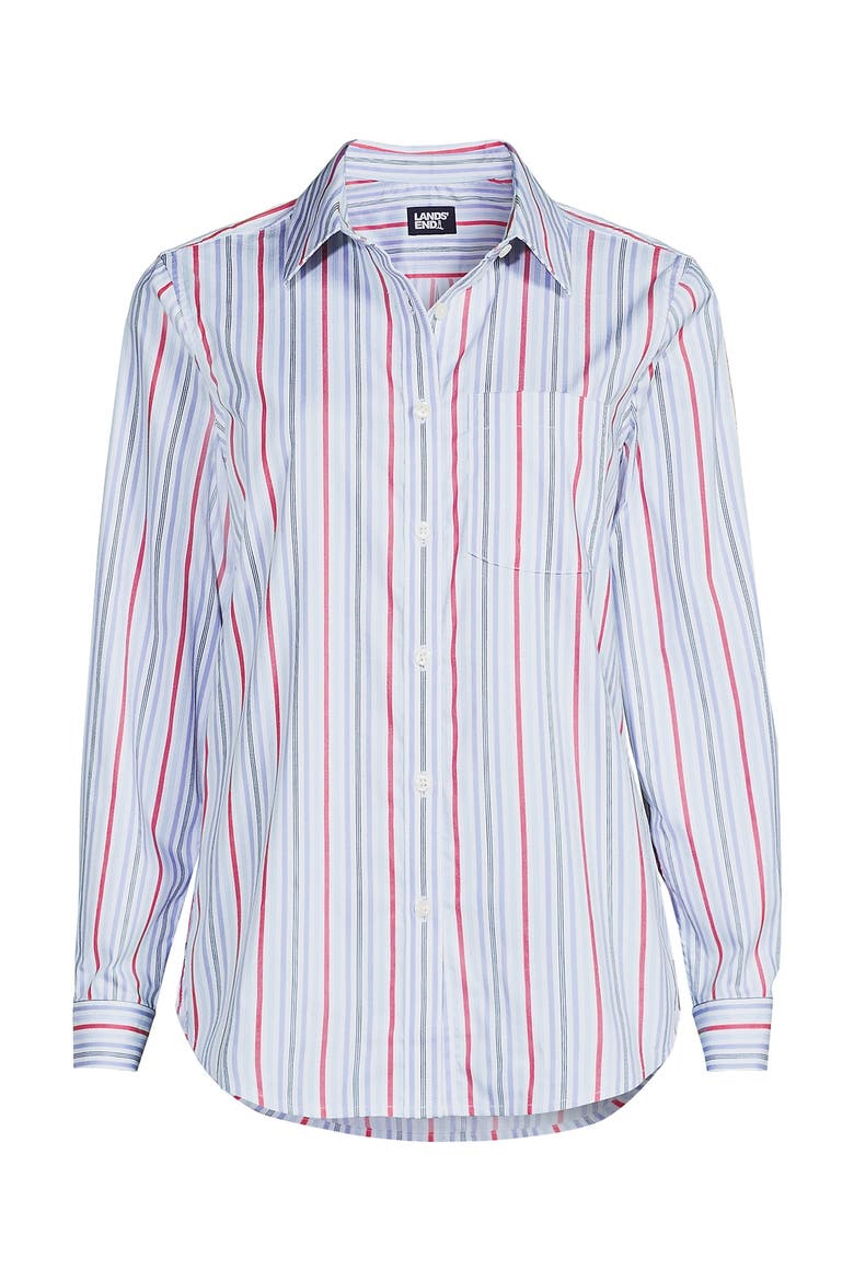 Cooling Button Front Shirt, Alternate, color, Bermuda Blue Multi Stripe