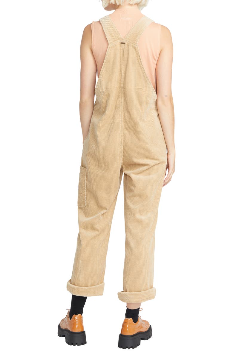 Volcom Stone Street Cotton Corduroy Overalls, Alternate, color, 