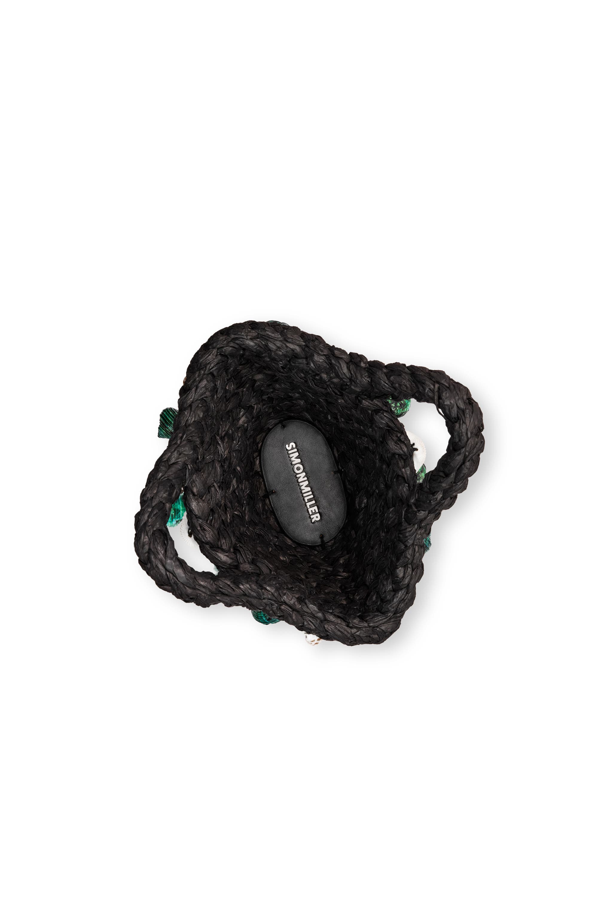 SIMONMILLER EMBELLISHED SHELLY BAG, Alternate, color, Black/Teal Multi