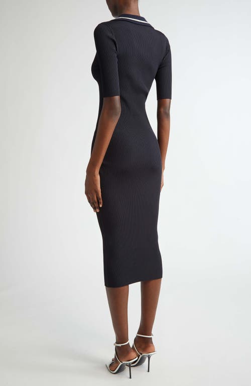 A.l.c . Darcy Rib Midi Dress In Midnight