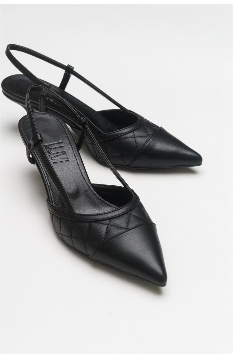 Prologue Shoes Goodge Slingback Pointed Toe Pump, Main, color, Black