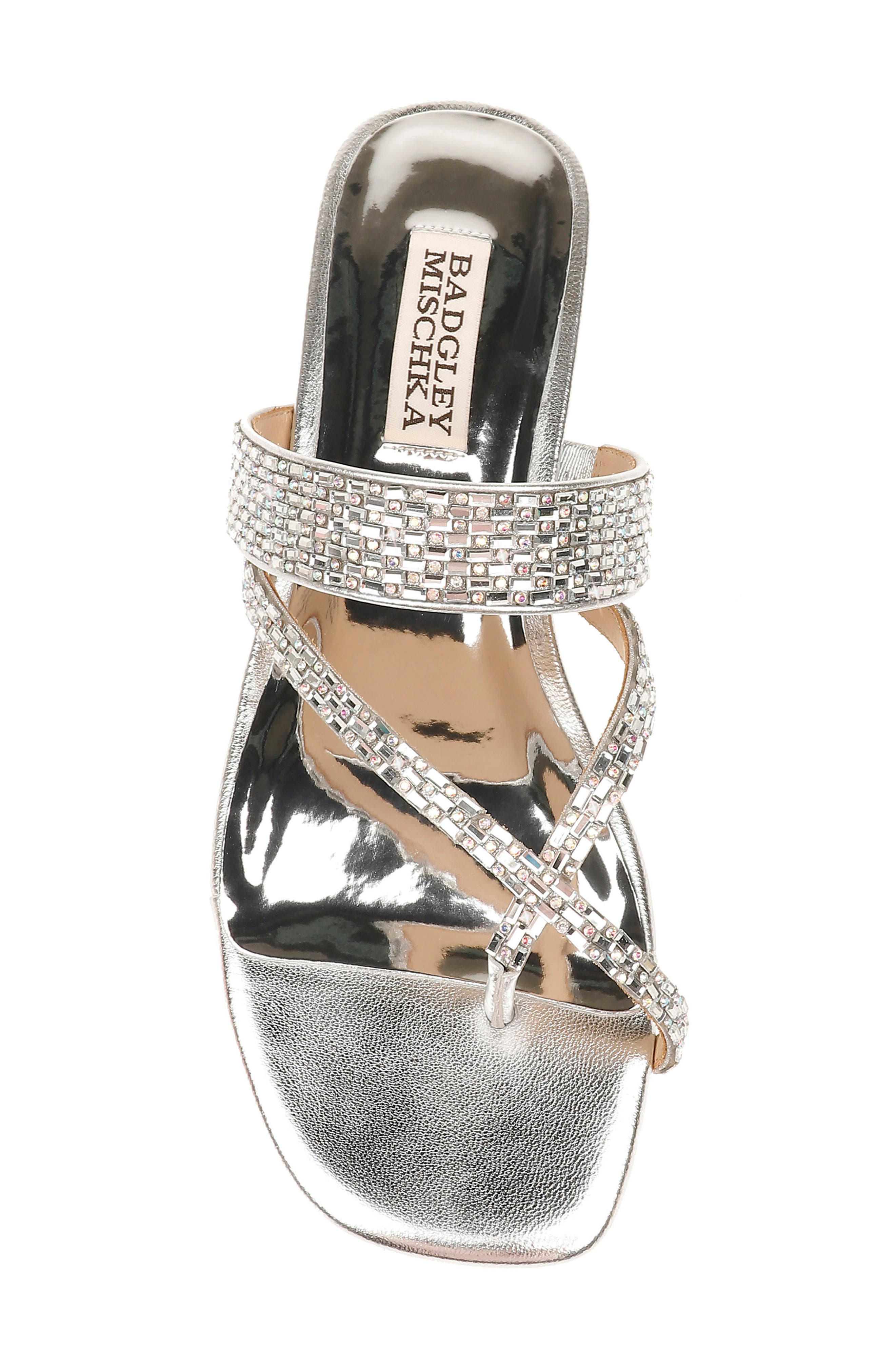 Badgley Mischka Collection Zelah Embellished Sandal, Alternate, color, 